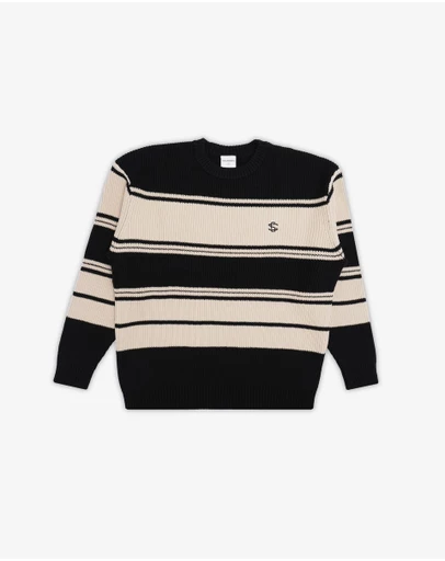 STUDENTS - Stripe Knit Crew Sweater