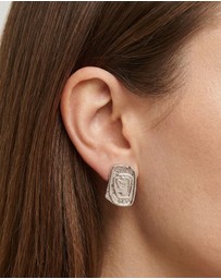 HOUSE OF SLANI - Textured Silver Keelie Earrings