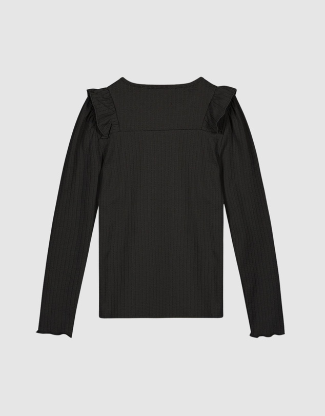 NONO - Klari Rib Top with Ruffles - Kids-Teens