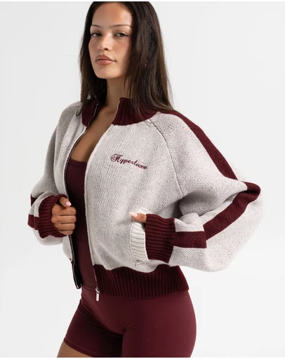 HyperLuxe The Label - Knit Track Jacket