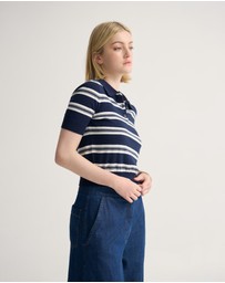 Oxford - Camille Knitted Polo Striped