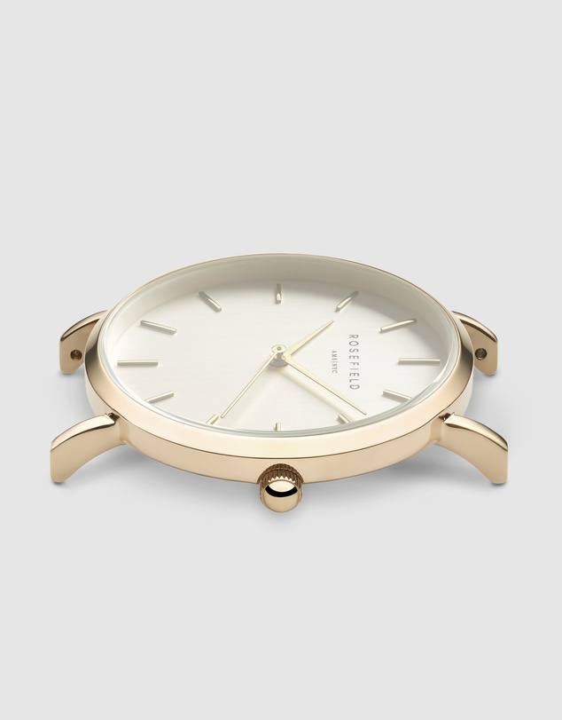Rosefield - The West Village - White Dial With Green Band