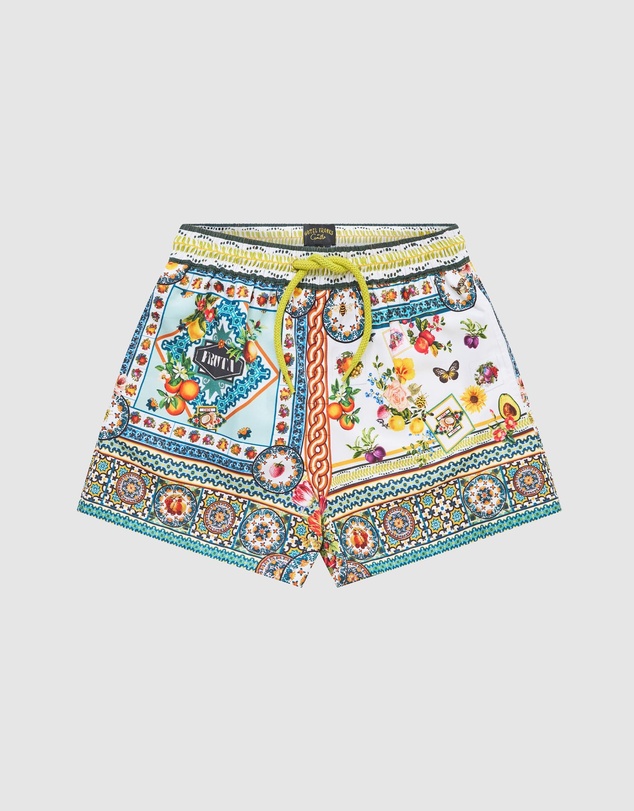 Camilla - Mid Length Boardshorts with Elastic Waist - Kids-Teens