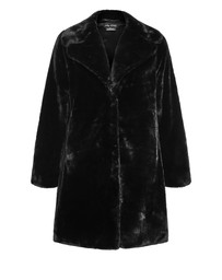 City Chic - Plus size Remi Faux Fur Coat - black