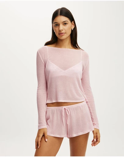 Cotton On Body - Sheer Long Sleeve Top