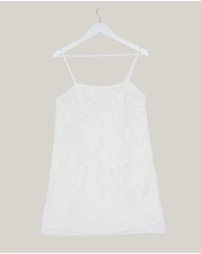Revibe - Repaired CHANCERY Sierra Sheer Lace Mini Dress - AU 12
