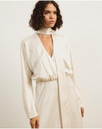 Atmos&Here - Priya Scarf Satin Midi Dress