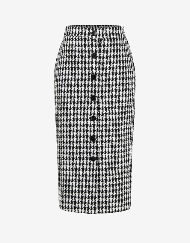 Forcast - Bennet Houndstooth Midi Skirt