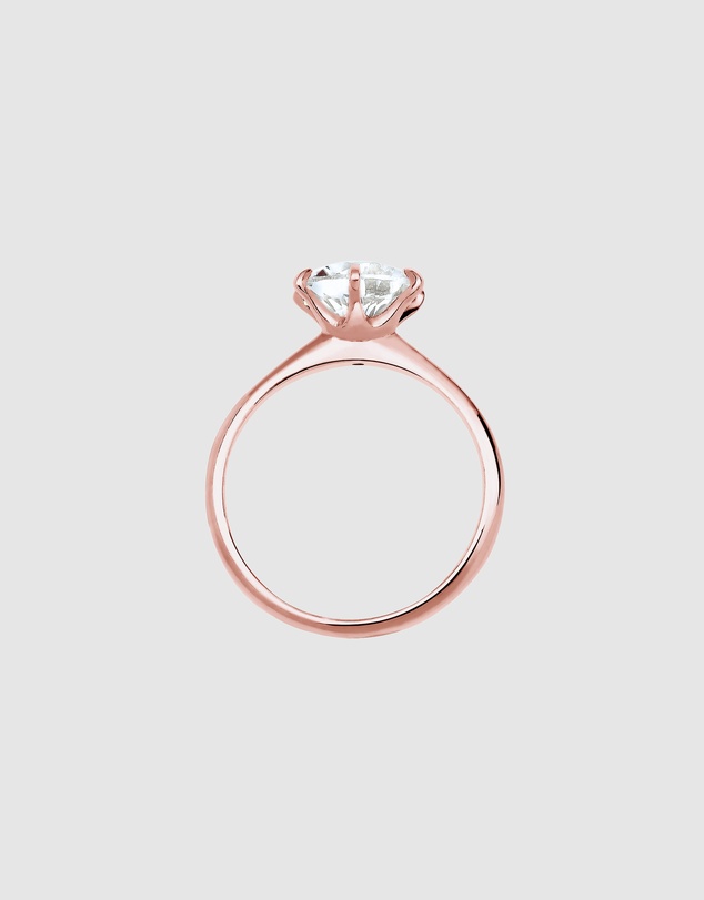 Elli Jewelry - Crystal Band Ring in Rose Gold-Plated 925 Silver
