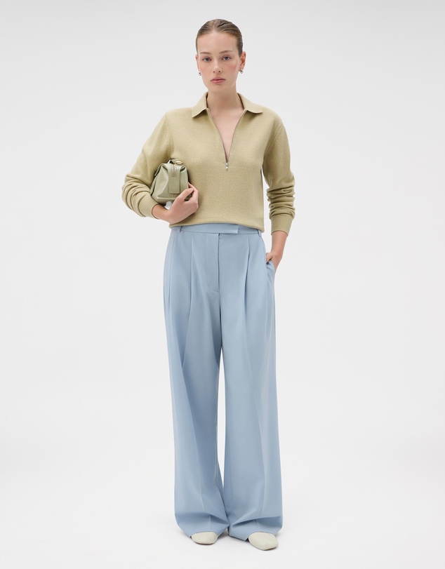 Oroton - Long Sleeve Zip Polo