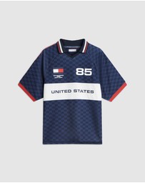 Tommy Hilfiger - Geometric Flag Print SS Rugby Shirt