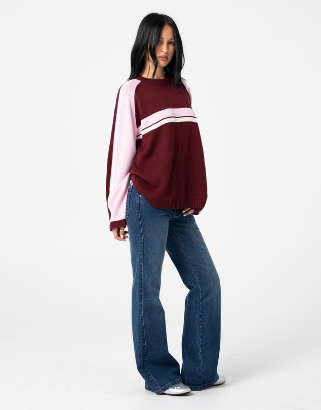 Rusty - White Lines Two Crew Neck Knit