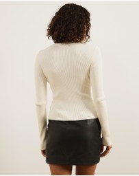 Atmos&Here - Kaia Long Sleeve Rib Knit Top