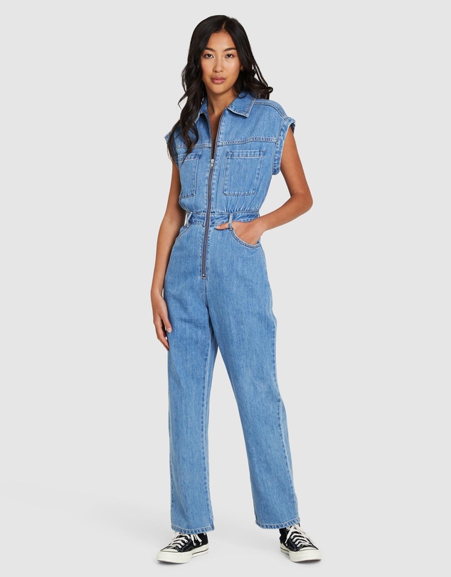 Insight - Jett Long Denim Jumpsuit