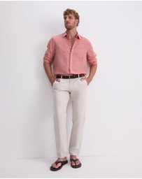 Sportscraft - Long Sleeve Linen Yarn Dyed Shirt
