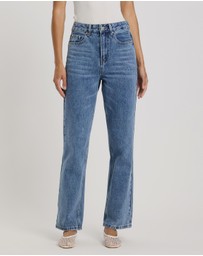 Atmos&Here - Mary Mid Rise Straight Leg Jeans