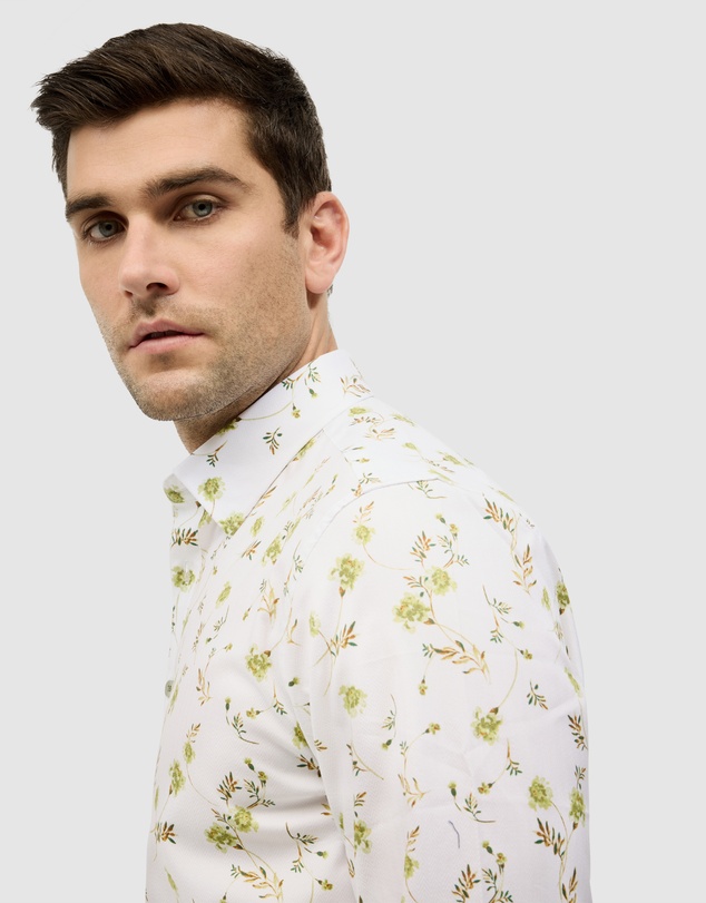 Politix - Botanical Floral Print Long Sleeve Shirt