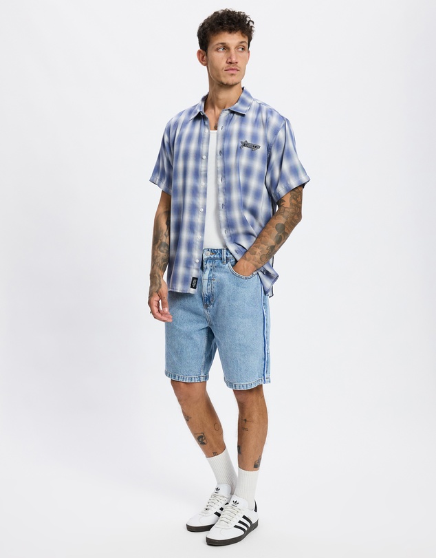 Thrills - Heavy Static Slacker Relaxed Denim Shorts