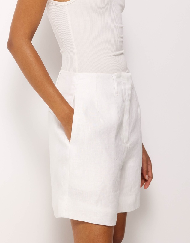 AERE - Raisa Tuck Linen Shorts
