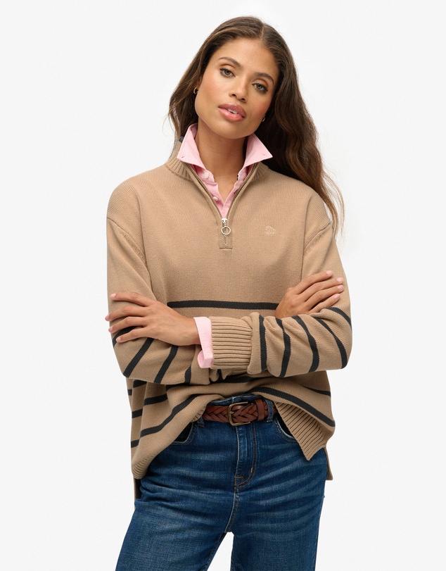 Superdry - Cotton Half Zip Knit