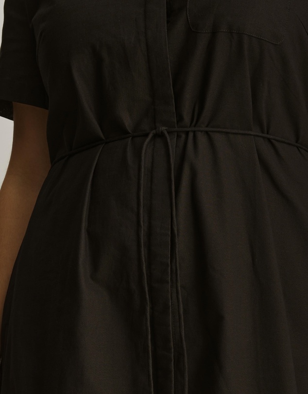Atmos&Here Curvy - Cara Tie Waist Maxi Shirt Dress