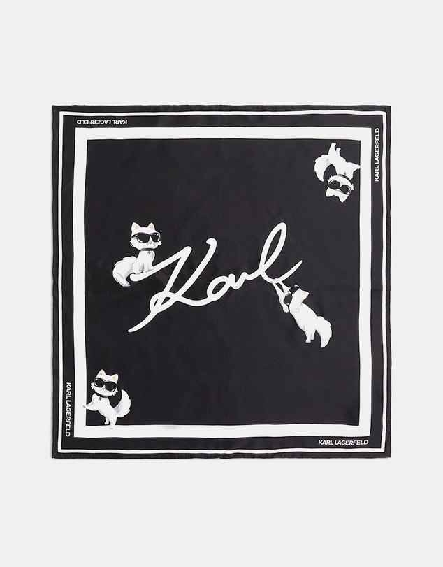 Karl Lagerfeld - Ikon Signature Silk Scarf