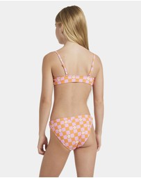 Roxy - Girls 8 to 16 Flower Check Two Piece