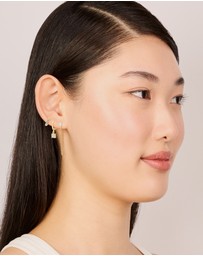 Lovisa - Waterproof Gold Plated Stainless Steel Cubic Zirconia Pave Earrings Stacking Pack