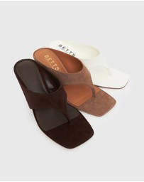 Betts - Selene Square Toe Wedge Sandals