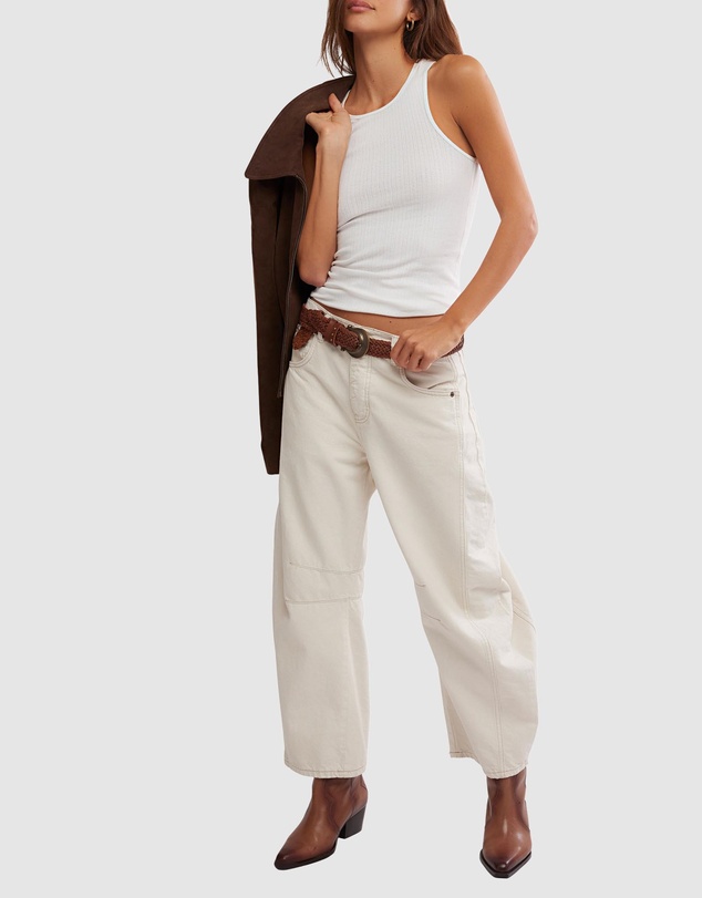 Free People - Good Luck Mid Rise Barrel Jeans