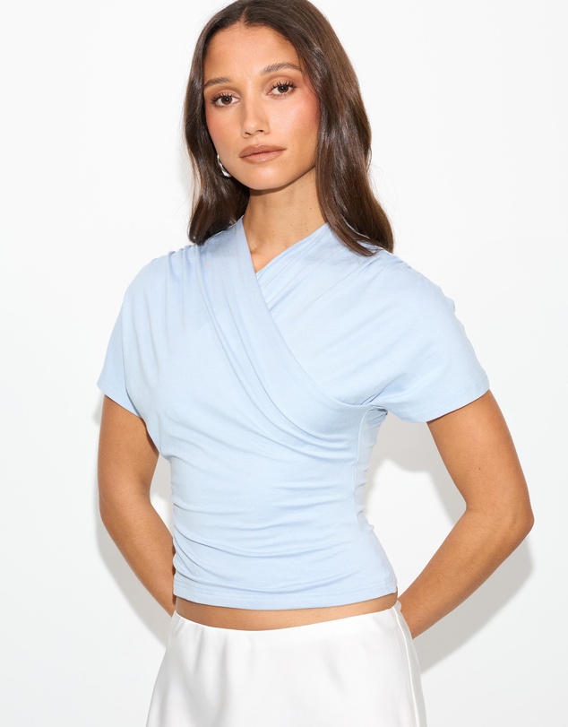 Dazie - Sylvie Jersey Cross Over Top