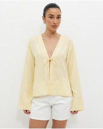 Calli - Georgia Tie Front Blouse