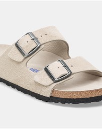 Birkenstock - Arizona SFB Tonal Footbed Suede Leather Regular - Men's