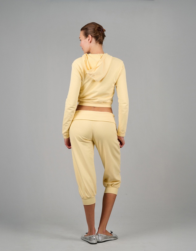Love and Nostalgia - ‘Weekender’ Capri Track Pant - Lemon Yellow