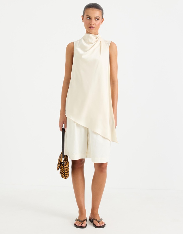 Calli - Ella Draped Satin Top