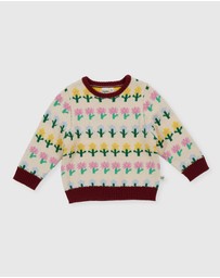 Goldie + Ace - Flower Garden Knit Jumper - Babies-Kids