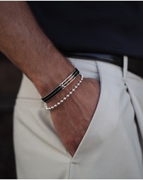 Kuzzoi - ICONIC EXCLUSIVE - Bracelet Male Ball 925 Sterling Silver