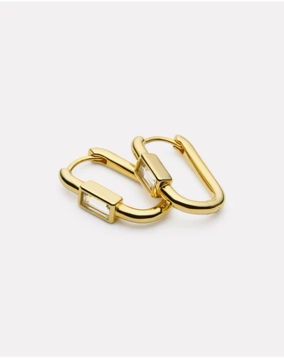Najo - Skye Yellow Gold Cubic Zirconia Earring