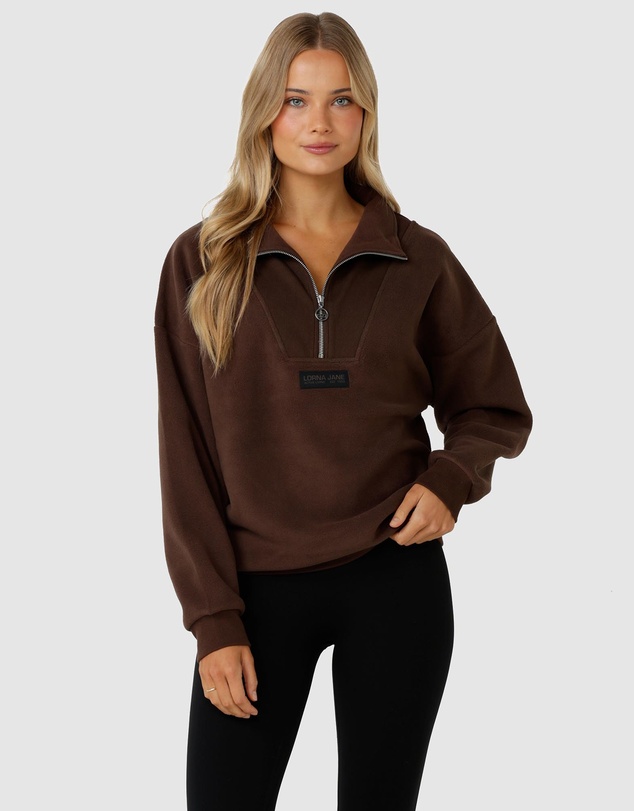 Lorna Jane - Clubhouse Polar Fleece Half Zip Sweater