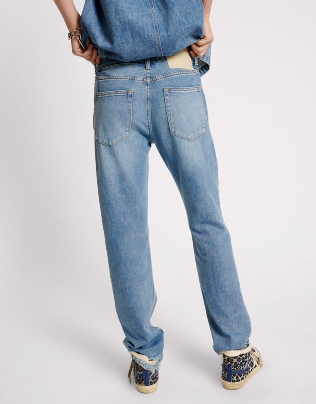 ONE TEASPOON - Blue Rapture Truckers Low Waist Straight Leg Denim Jeans