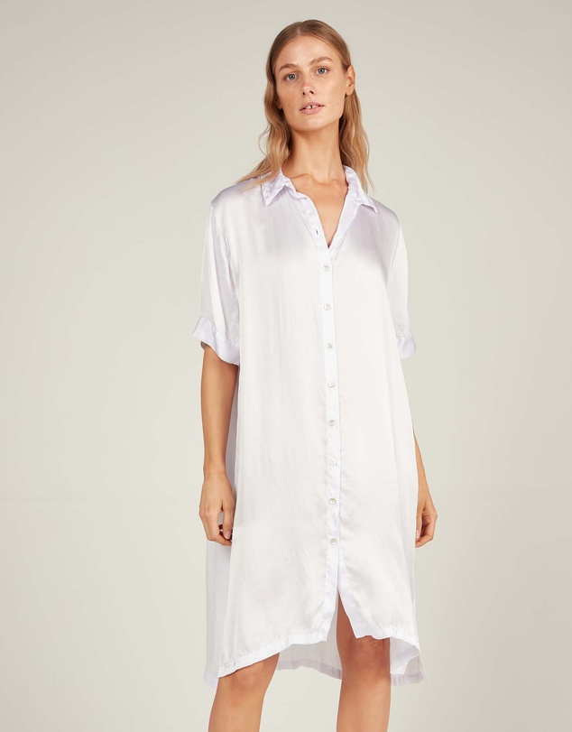 Primness - Glossed Shirt Dress
