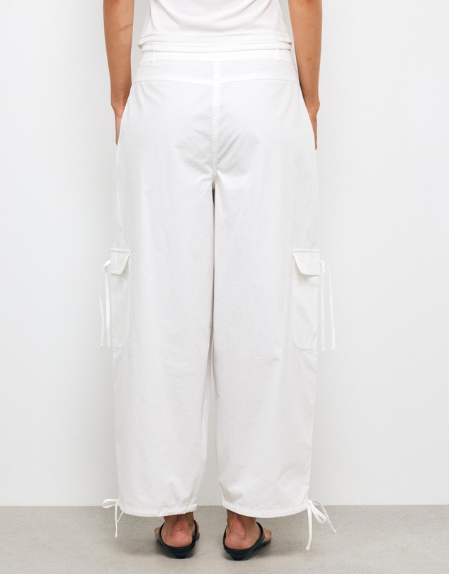 AERE - Cargo Tie Detail Barrel Leg Pants