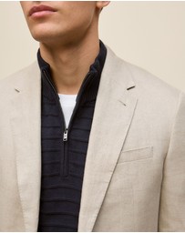Trenery - Regular Fit Belgian Linen Blazer in Flax