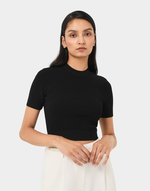 Forcast - Murphy Crop Knit Top