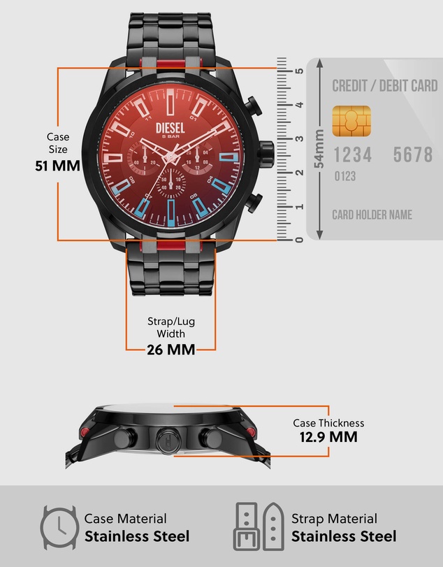 Diesel - Diesel Split Black Watch DZ4589