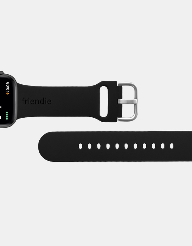 Friendie - Silicone Band with Modern Silver Buckle – The Byron – Apple Compatible