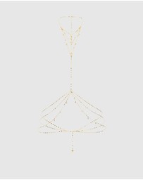 GUESS - Gold-Tone Hashtag Guess Body Chain