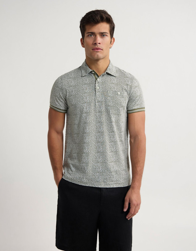 Oxford - Milo Print Jersey Polo With Pocket