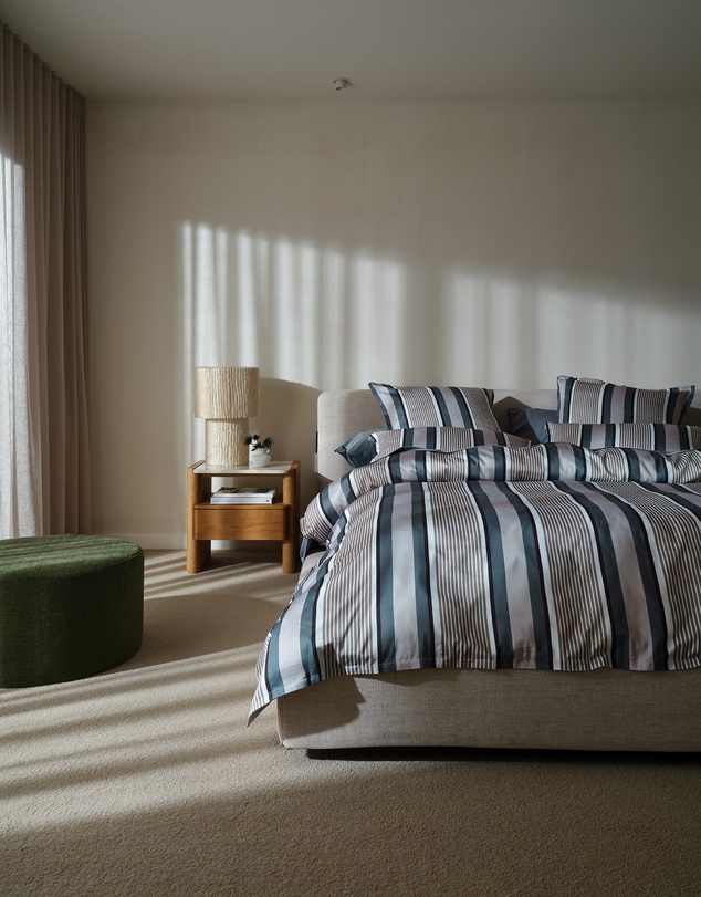 Linen House - Nara Bamboo Cotton 400TC Stripe Quilt Cover Set