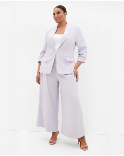 City Chic - Plus size Abbie Blazer - lilac